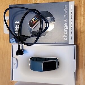 EUC Fitbit Charge 5 in box with additional bands
